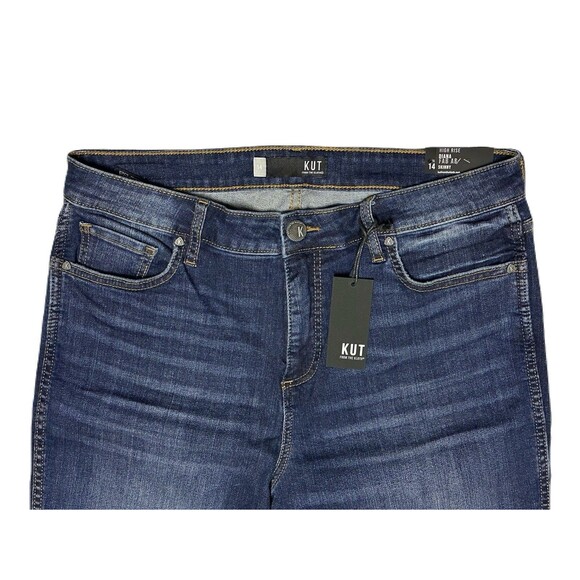 NEW Kut Womens Size 14 Diana Fab Ab High Rise Relaxed Fit Skinny Jean Dark Wash - Picture 4 of 8